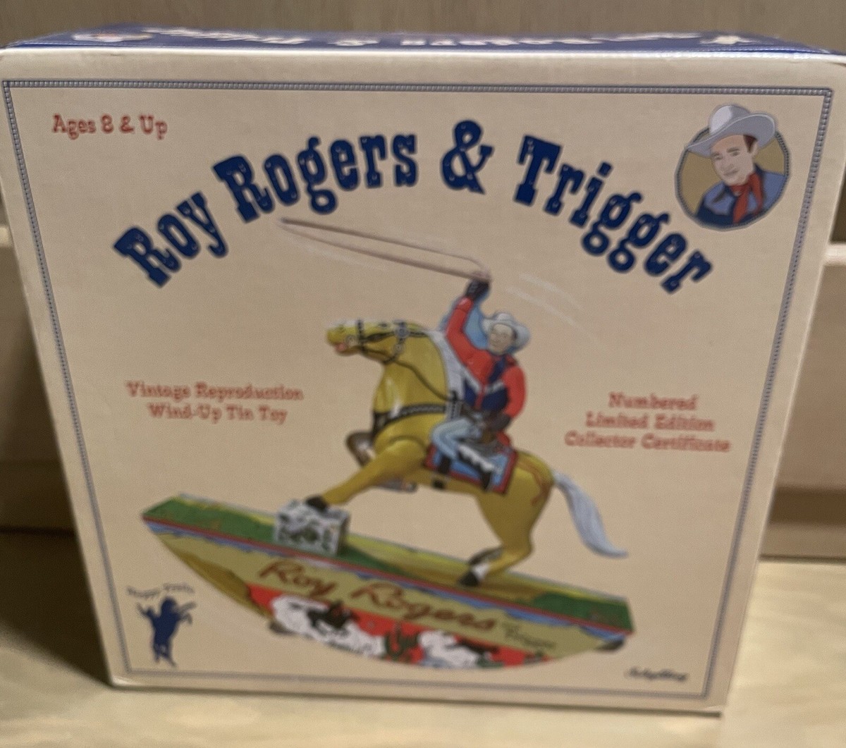 Plastic Toy Wind Up Roy Rogers And Trigger Toy Schylling Vintage