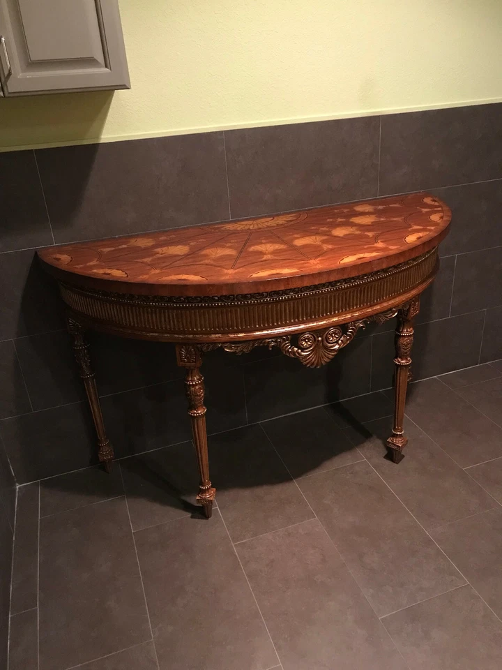 maitland smith furniture Early 20th Century Parcel Gilt Mahogany & Stainwood  - Image 2 of 4