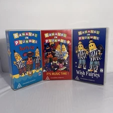 Bananas In Pyjamas VHS lot x3 ABC Kids video Surf’s Up Wish Fairies Music Time