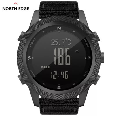 NORTH EDGE Apache-46 Altimeter Barometer Compass Digital Sports Watch 50M WR