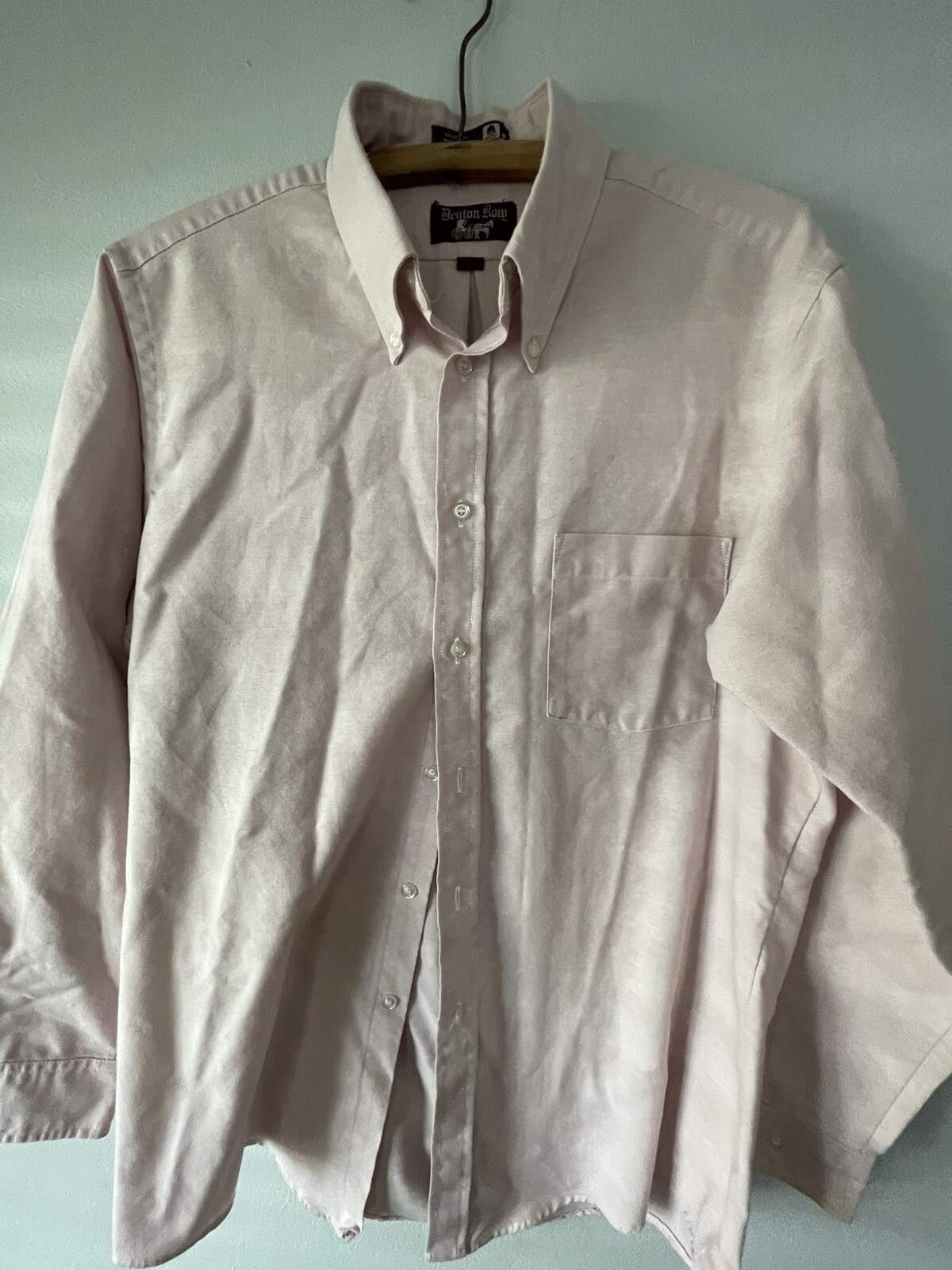 Camicia UOMO vintage anni 80 LILLA fila Benton PREPPY con bottoni 32 33