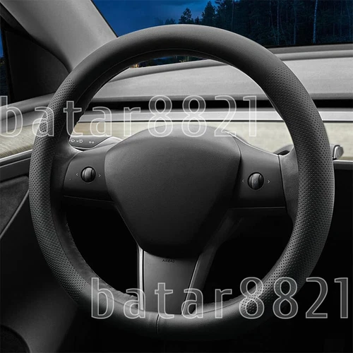 Fit For Tesla Model 3 Y Heated LH Driver Leather Steering Wheel 1490214-00-B - Picture 3 of 11