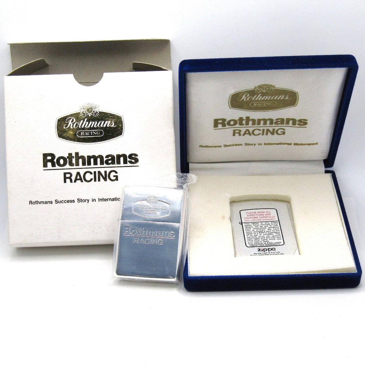 Rothmans Racing Tobacco Beer Limited Zippo Oil Lighter 1995 MIB