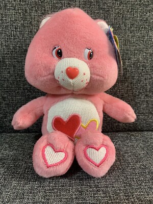 Love A Lot Care Bear I Glow 2004 Special Rare Glow In Dark Pink Tags 9 Inches 