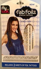 Fab Foilz: Metallic Jewelry Tattoos - Wild Child Design ~ Gold & Silver Colors