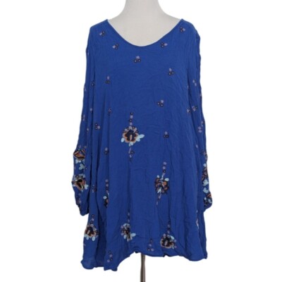 Free People Oxford Embroidered Floral Swing Dress Womens Size XS Blue Boho | eBay Free People Oxford Embroidered Floral Swing Dress Womens Size XS Blue Boho | eBay
