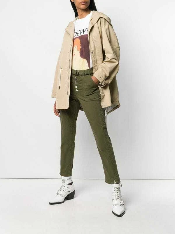 NWT J BRAND Kyrah Cotton Blend Straight Belted Trousers Size 24 248