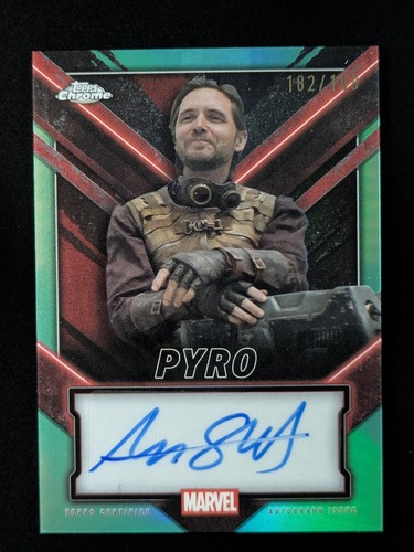 2025 Topps Chrome Deadpool AARON STANFORD 182/199 Auto Aqua Refractor #TC-02