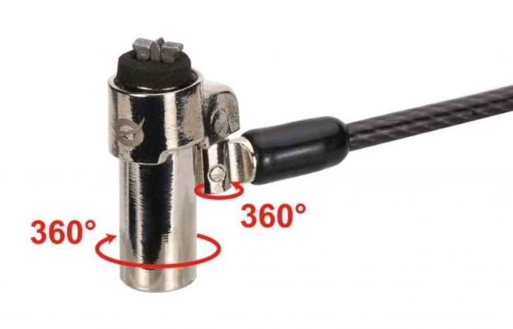 Lucchetto per laptop con chiave, slot Nano Lock, 1,8 m - Immagine 3 di 4