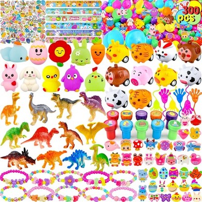 300 pcs Bulk Easter Eggs with Toys Inside 100 PACK prefilled Easter Egg Fille...