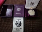 1987 Proof American Silver Eagle S Mint with Maroon Box and Coa .0.999FINE1OZ