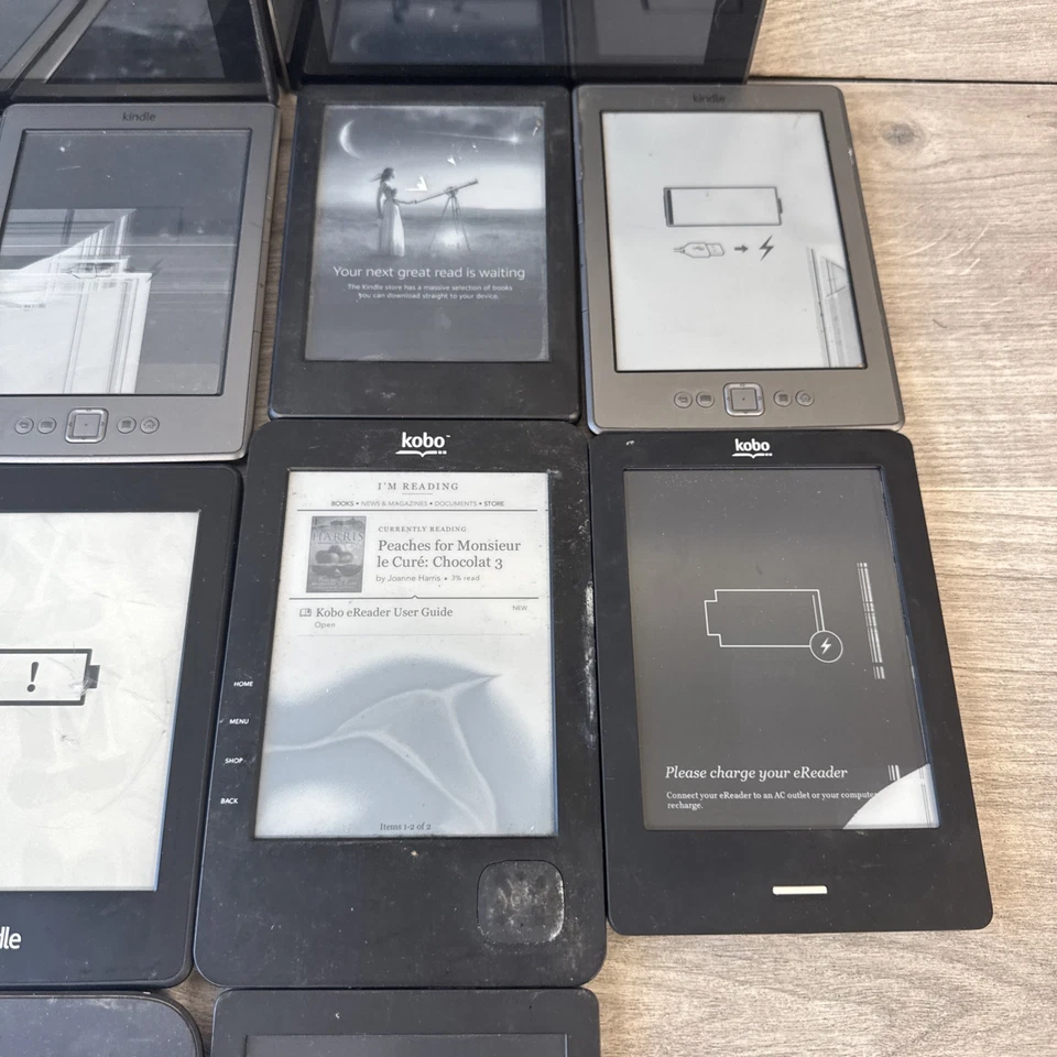 Faulty 12x Amazon Kindles And Kobo Readers - Joblot Bundle - Image 4 of 4