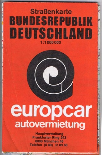 Europcar Map Federal Republic Of Germany - Picture 1 of 2