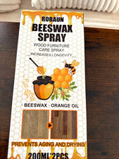 ROBAUN Beeswax Spray 200ml 2-Pack Oil-Based Gloss Semi-Transparent Wood