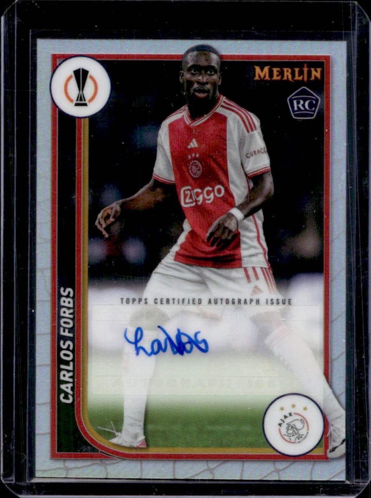 2023-24 Topps Chrome Merlin UEFA Carlos Forbs Auto RC Refractor Rookie #AH-CF