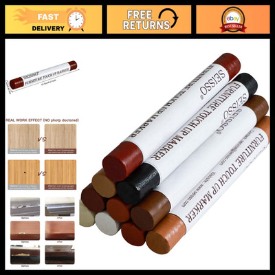 10 PCS Wood Filler Sticks & Wax Crayons for Scratches, Floor Repair Kit, Touch U
