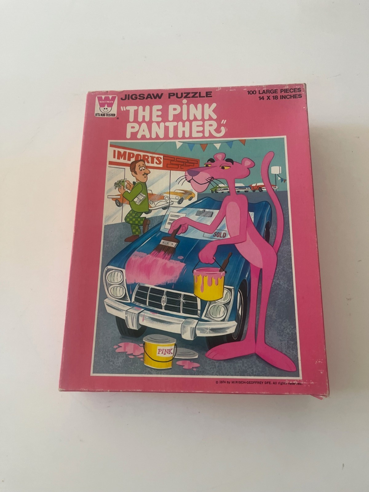 Vintage Pink Panther Puzzle 1974 Whitman 4609 Complete Vintage 14x18 Used