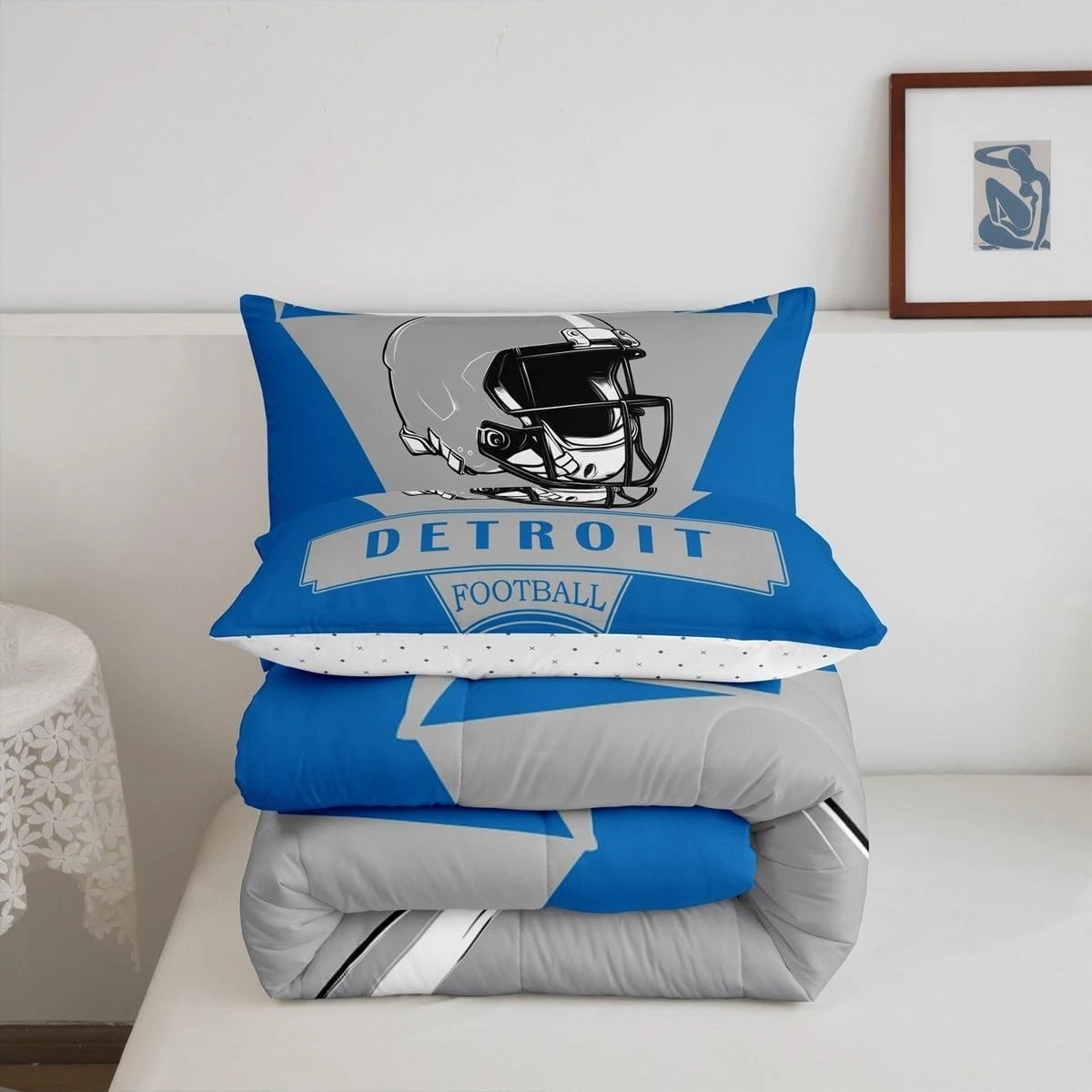 Detroit Lions Bedding Set Football set