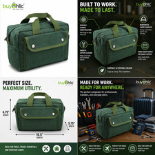 Canvas Military Duffle Bag Water-Resistant Double Zipper Heavy Duty-USA STOCK