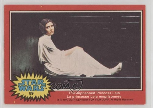 1977 OPC Star Wars #89 The imprisoned Princess Leia — Raw