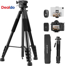 Camera Tripod, 75" Lightweight Portable Travel Outdoor DSLR Tripods for Camera P