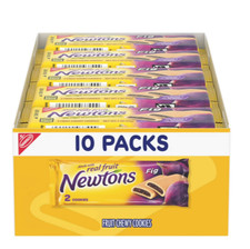 Newtons Fig Bars, Soft Fruit Chewy Cookies, 10 Snack Packs 2 Cookies Per Pack 