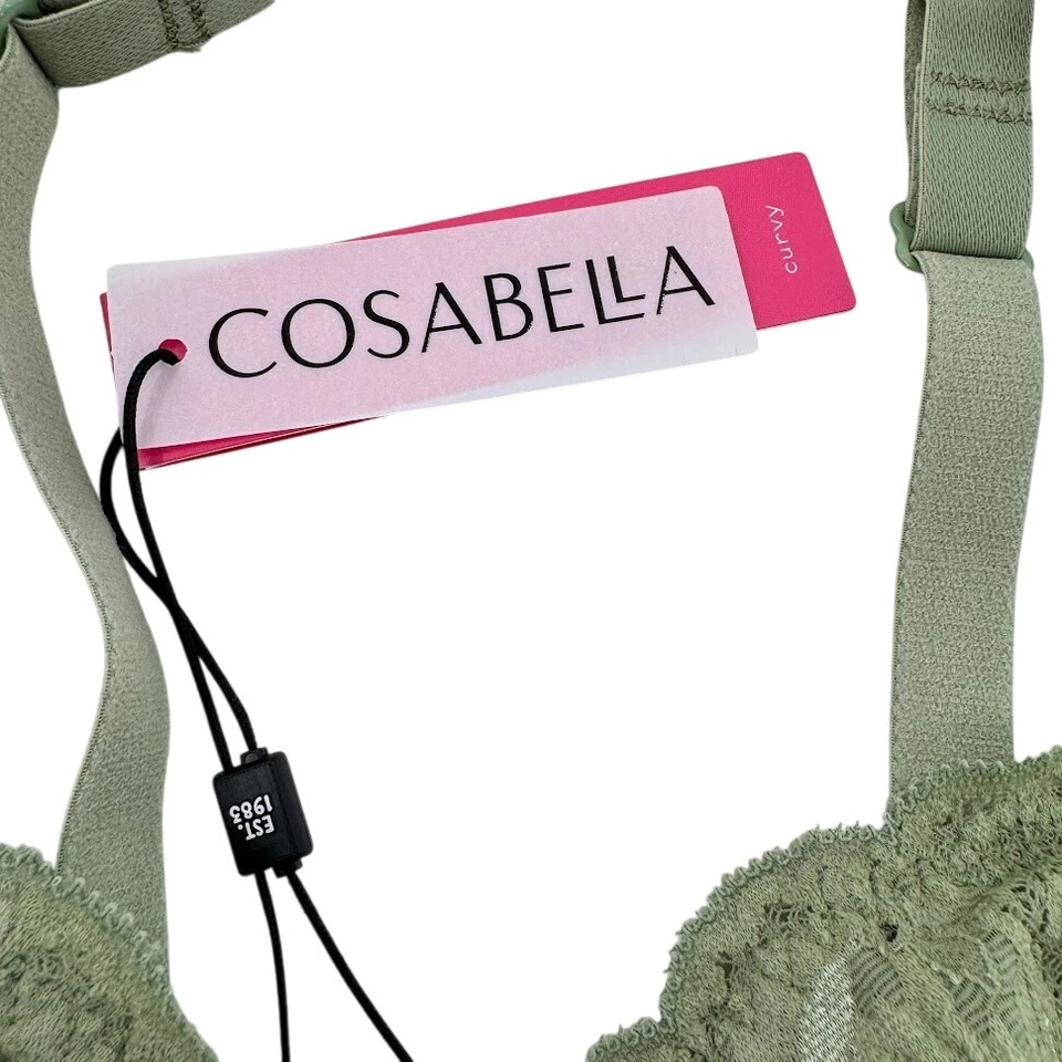 Cosabella NSN Curvy Sweetie мягкий бюстгальтер кружевной нильский туман XS новый с Ярлыками - Изображение 4 из 4