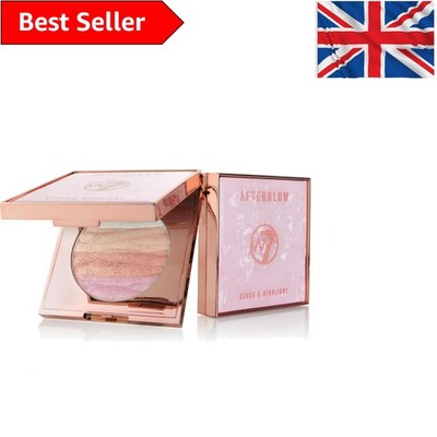 Sun-Kissed Glow Rouge & Highlighter Palette - Buildable Pink & Gold Shimmers