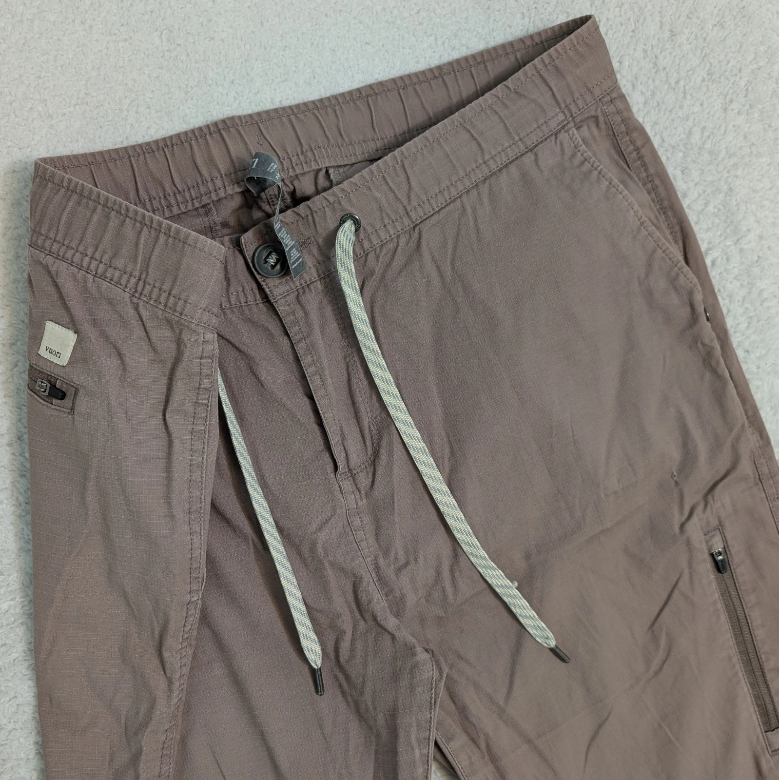 Vuori Men's XL V434 Ripstop Traveler Jogger Pants Elastic Waist Chalky Pink