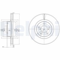 2X Delphi Bremsscheibe BG2827C FüR Impreza EJ202 Forester BR BP BRZ BL Legacy GT