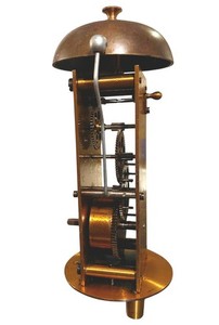 ANTIQUE 1860 ULTRA RARE CLOCK BELL SKELETON DEMO MODEL HOROLOGICAL PEDAGOGY