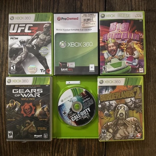 Xbox 360  Game Lot UFC Call Of Duty Gear Of Wars Mortal Kombat Big Bumpin Border
