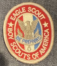 Patch Boy Scouts of America 1989-2009 Type 8b Eagle Scout BSA Grey Border 2x2.5"