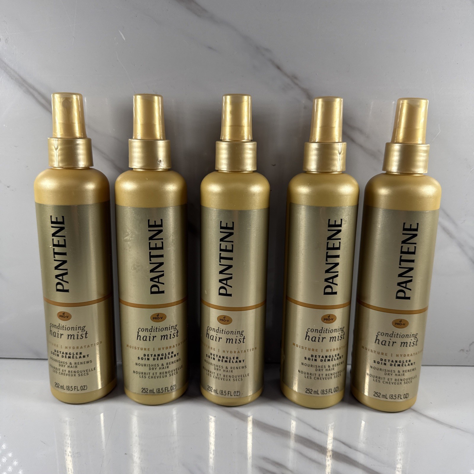 Lot of 5 - Pantene Pro-V Conditioning Hair Mist Moisture Detangler 8.5 Fl Oz ✅