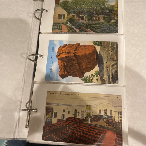 Vintage Linen Postcards No Border In Album