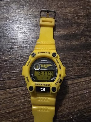  G-Shock Sport Tide Moon Digital Watch Yellow For Men