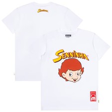 Ayrton Senna Formula 1 T-Shirt Senninha Oversized White Mens Official Licensed