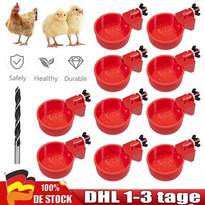 10X Automatischer Hühner-Wasserbecher, Farm Coop, Geflügel-Tränke, Wasserspender