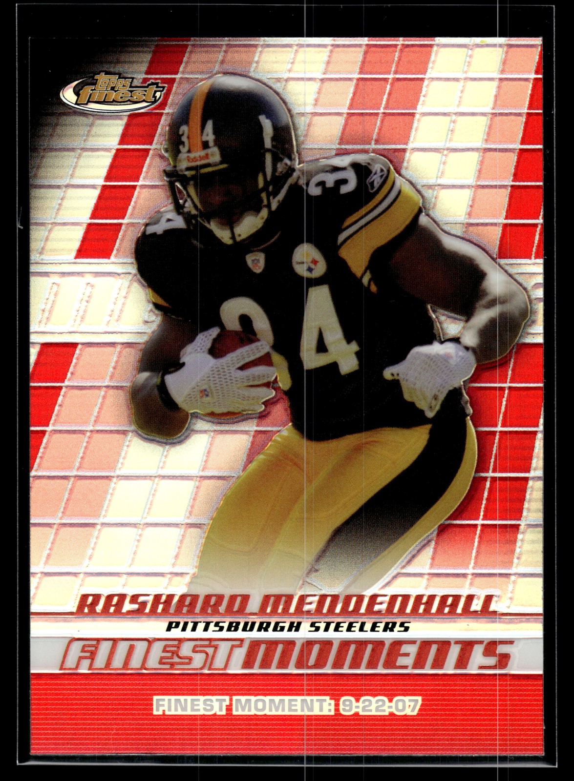 Rashard Mendenhall Finest Moments #FMRME Refractor