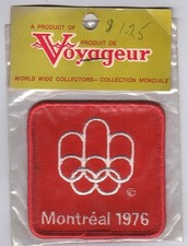 Orig.clothe badge   Olympic Games MONTREAL 1976  -  OFFICIAL LOGO / in Orig.pack