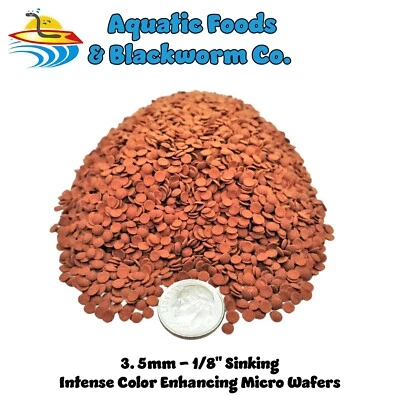 AQUATIC FOODS INC. 1/8" Micro Color Enhancing Bite Size Sinking Wafers, ALL Community Tropical Fish