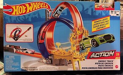 Hot Wheels Action Energy Double Loop Track Set Toy Playset. Brand