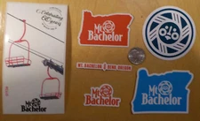 6 diff Mt Bachelor Ski Resort Stickers -  Mtn Biking Snowboard Oregon
