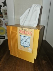 Gold Color NES Cartridge Nintendo Themed Tissue Box Holder - The Legend of Zelda