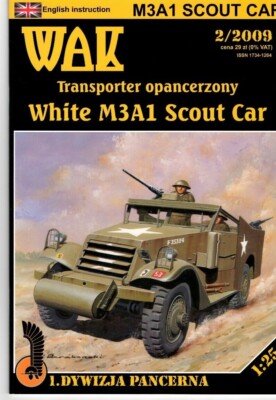 Card Model Kit - White M3A1 Scout Car / APC.