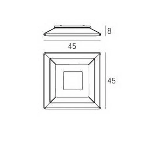 Applique Plafoniera Linea Light Plaza 15362 per INTERNO 1x2GX13 22W Fluorescente, fotografia 6 di 7