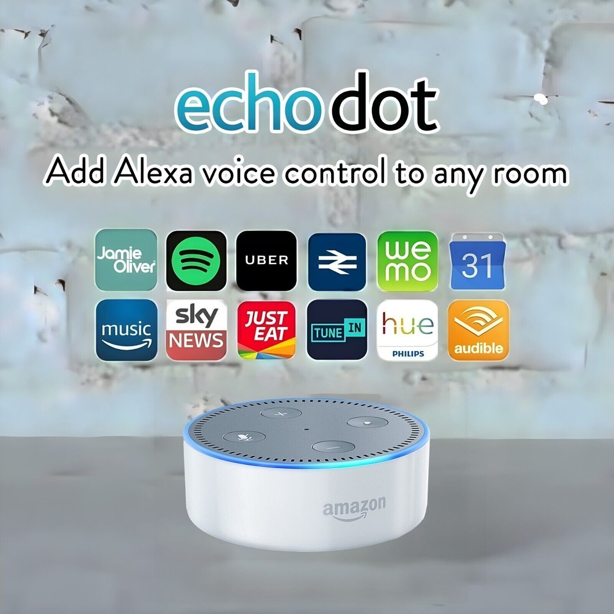 Amazon Echo Dot 2nd Generation Smart Bluetooth speaker with Alexa Voice  White