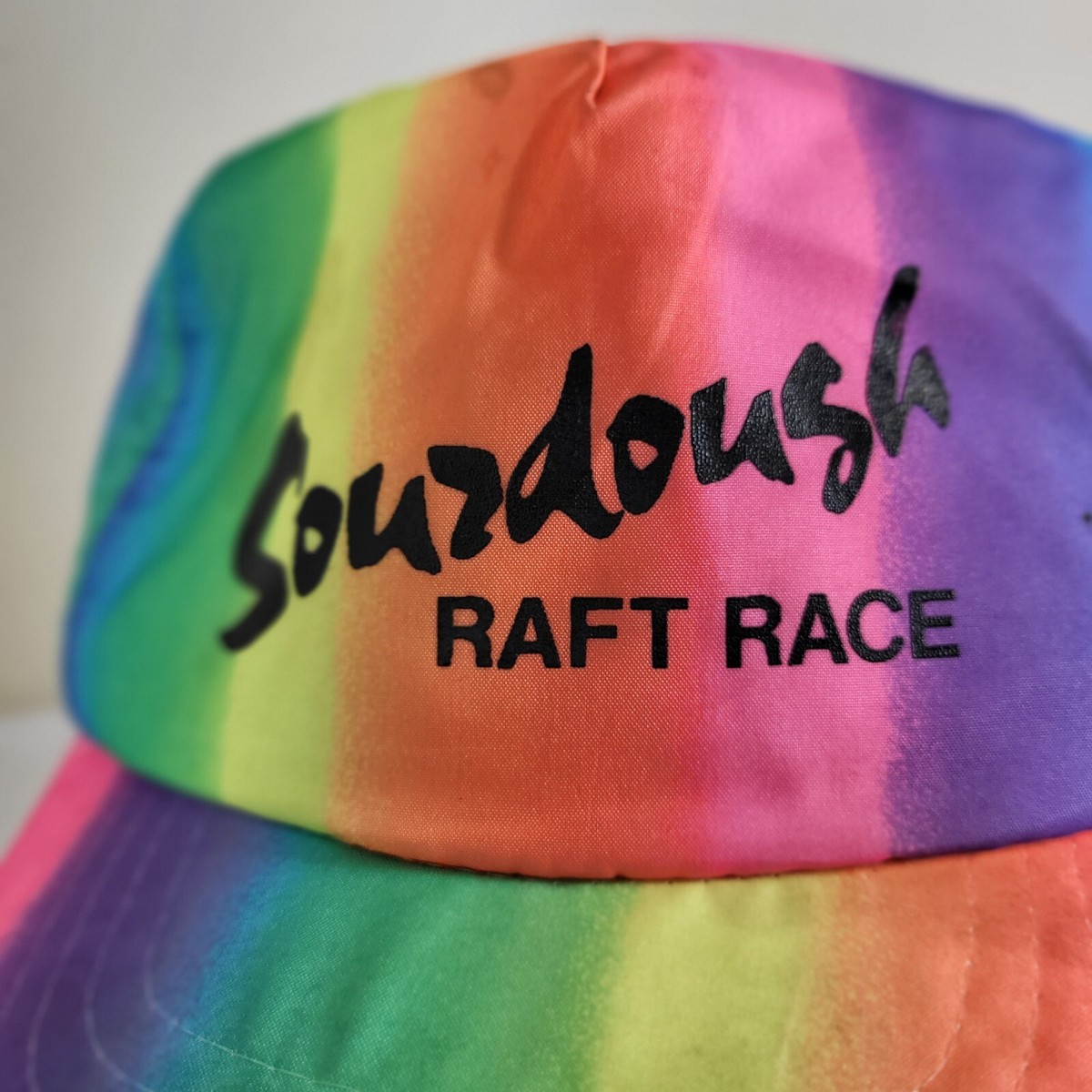 SOURDOUGH RAFT RACE Rainbow Hat Snapback Baseball Vintage 90s Cap  Nylon View 3
