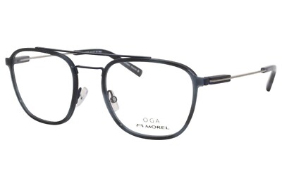 OGA Morel 10131O Blue BB05 Plastic Aviator Eyeglasses Frame 52-20-145 101310 RX