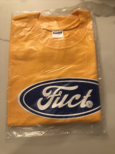 FUCT FORD logo yellow Large NWT shirt 